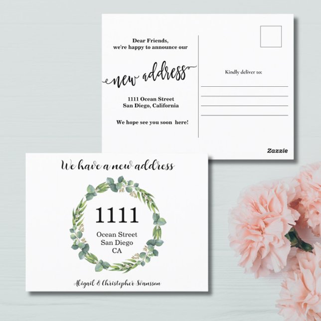 Carte postale Nouveau Faire-part d'adresse (Créateur téléchargé)