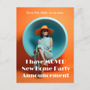 Carte Postale Nouveau Faire-part du groupe d'adresses à domicile