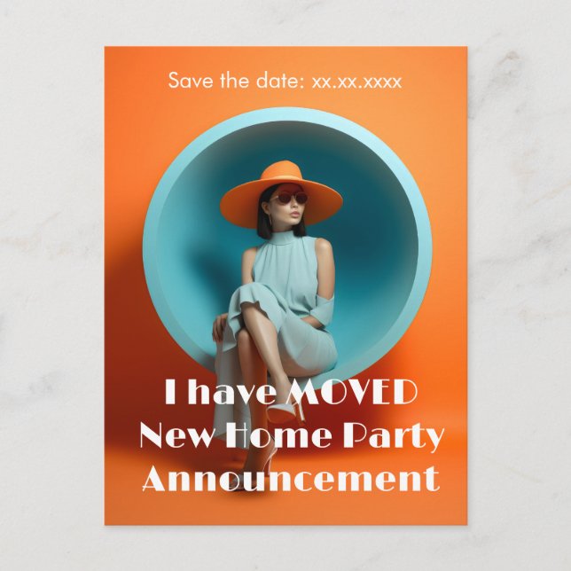 Carte Postale Nouveau Faire-part du groupe d'adresses à domicile (Devant)