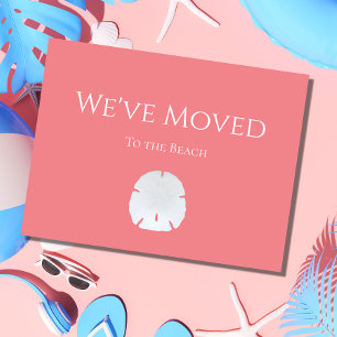 Carte Postale Nouveau Home Beach Sand Dollar Faire-part rose