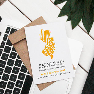 Carte Postale NOUVEAU JERSEY Nous avons déplacé Nouvelle adresse