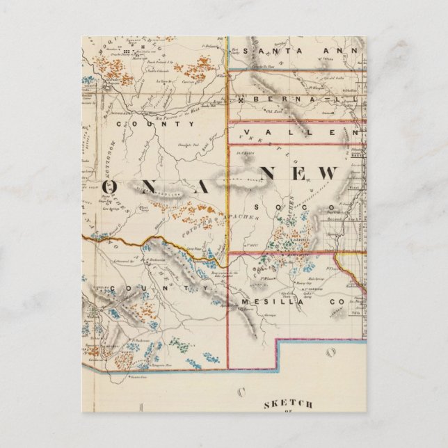 Carte Postale Nouveau-Mexique, Arizona (Devant)