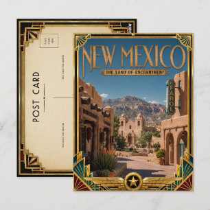 Carte Postale Nouveau-Mexique Art Déco Vintage Âge d'Or