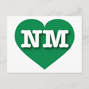 Carte Postale Nouveau-Mexique Coeur Vert - J'aime NM