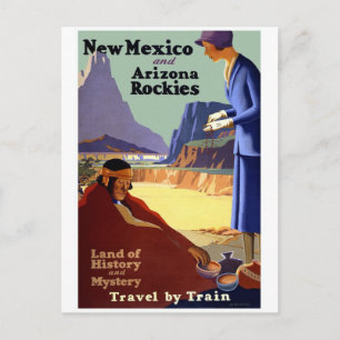 Carte Postale Nouveau-Mexique et Arizona Rockies Vintage voyage