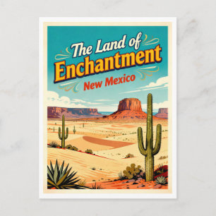 Carte Postale NOUVEAU-MEXIQUE La Terre d'Enchantement Rétro 1950