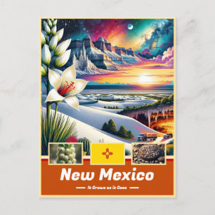 Carte Postale Nouveau-Mexique Merveilles Paysages Enchantés