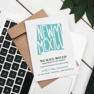 Carte Postale NOUVEAU MEXIQUE Nous avons déménagé Nouvelle adres