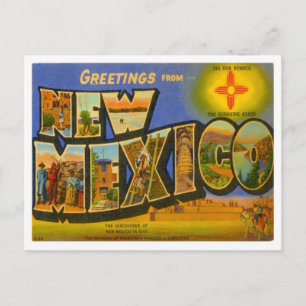 Carte Postale Nouveau Mexique Salutations Des États-Unis
