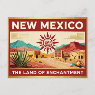 Carte Postale NOUVEAU-MEXIQUE Terre d'Enchantement Patrimoine