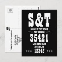 Nouveau monogramme d'adresse de style western pers