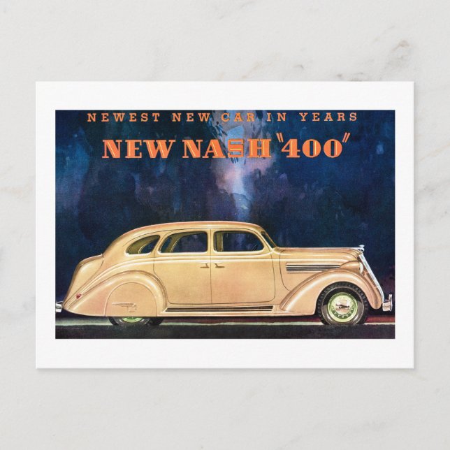 Carte Postale Nouveau Nash 400 - Nouvelle voiture en années - Vi (Devant)