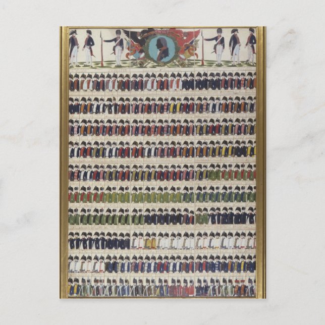 Carte Postale Nouveaux modèles uniformes pour le Royal Prussian (Devant)