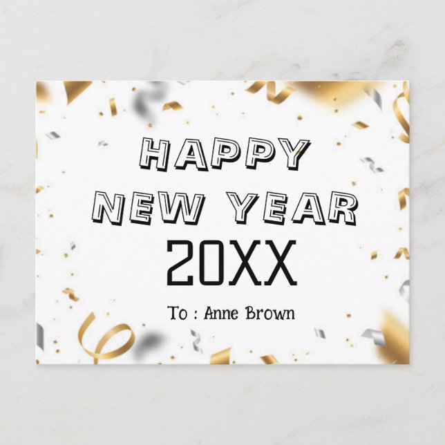 Carte postale Nouvel An (Devant)