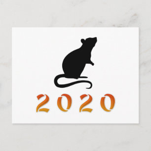 Carte Postale Nouvel An chinois 2020 Rat