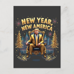 Carte Postale Nouvel An Nouvelle Amérique Fière Maga Trump Inaug