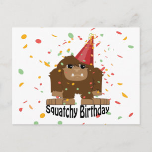 Carte Postale Nouvel anniversaire de la petite Squatcha Bigfoot