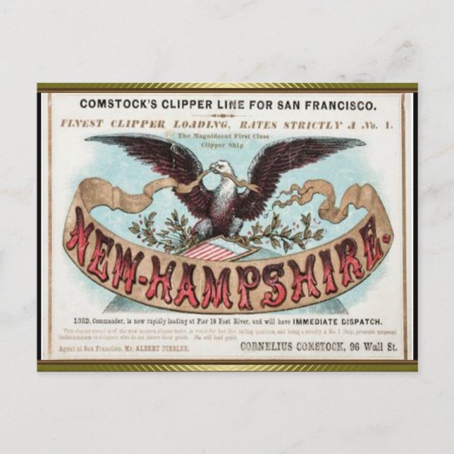 Carte Postale Nouvel Hampshire Clipper (Devant)