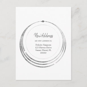 Carte Postale Nouvelle adresse Boho Geometry Moving Notice