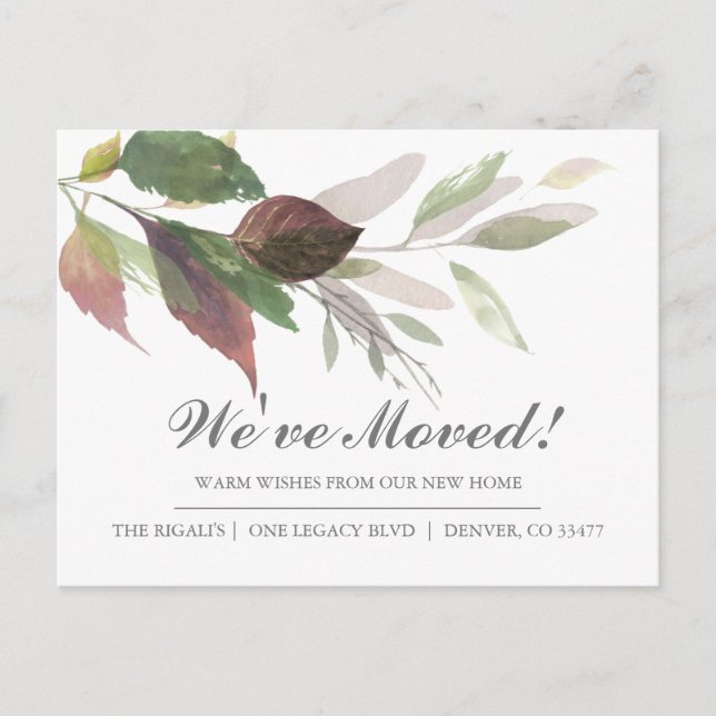 Carte Postale Nouvelle adresse Changement d'adresse Faire-part d (Devant)