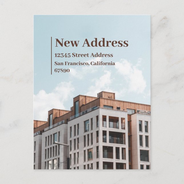 Carte Postale Nouvelle adresse Changement d'adresse Faire-part d (Devant)