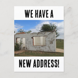 Carte Postale Nouvelle Adresse Drôle Nous Avons Déplacé