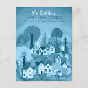 Carte Postale Nouvelle adresse Mote Country Village Art