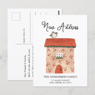Carte Postale Nouvelle adresse Nouvelle maison Moving Faire-part