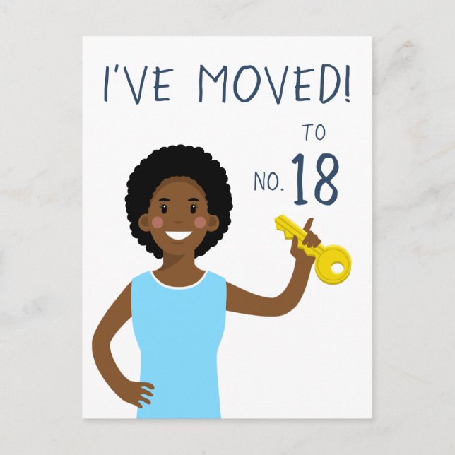 Carte Postale Nouvelle adresse personnalisée (Devant)