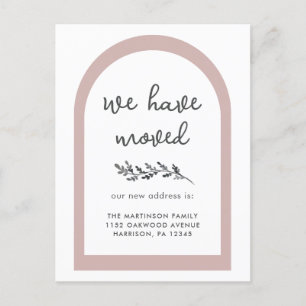 Carte Postale Nouvelle adresse Script moderne avec Botanique sim