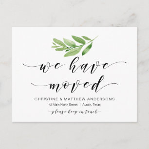 Carte Postale Nouvelle Adresse, Verdure, Faire-part mobile