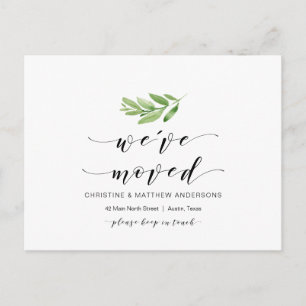 Carte Postale Nouvelle Adresse, Verdure, Faire-part mobile