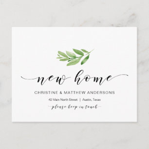 Carte Postale Nouvelle Adresse, Verdure, Faire-part mobile