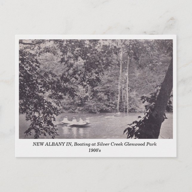 Carte Postale Nouvelle Albany à Glenwood Park 1900 Batterie (Devant)