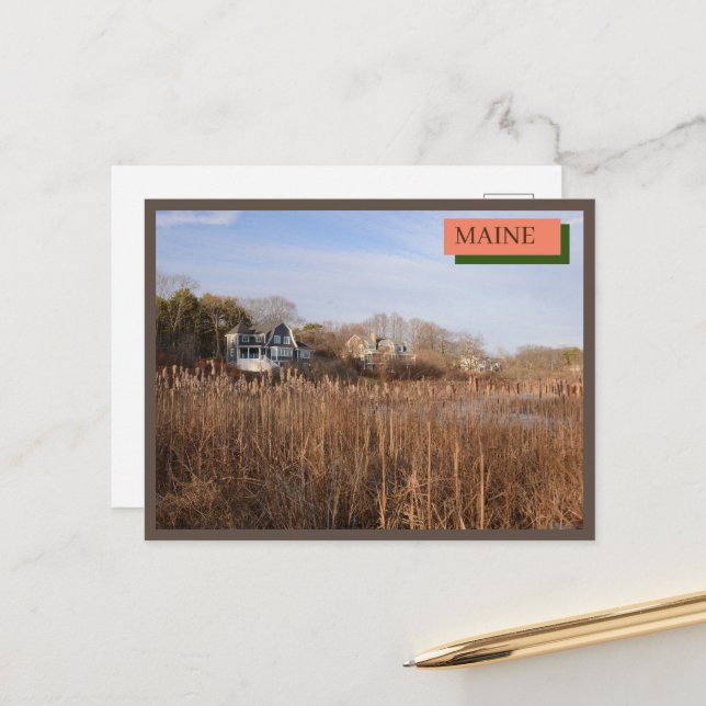 Carte Postale Nouvelle Angleterre Maisons Kittery Maine Nature (Devant/Arrière en situation)