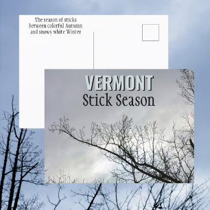 Carte Postale Nouvelle-Angleterre Stick Saison Vermont Photograp