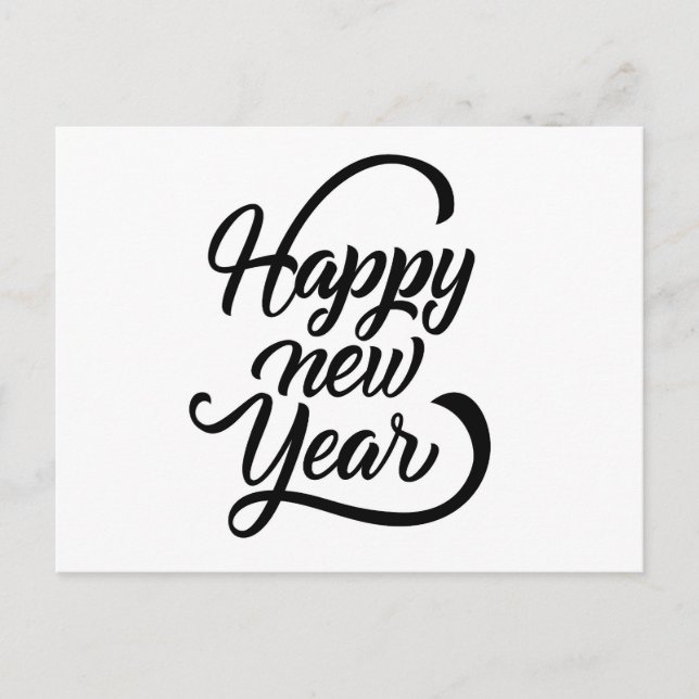 Carte Postale nouvelle année heureuse (Devant)