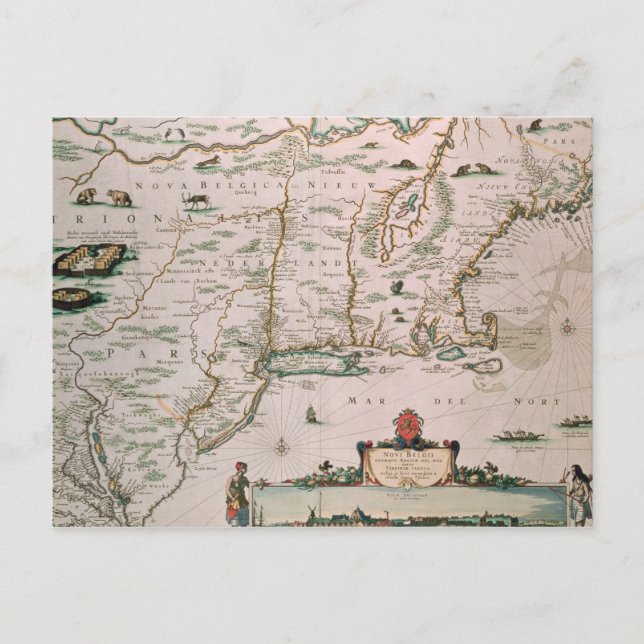 Carte Postale Nouvelle Belgique, assiette de 'Atlas Contractus'  (Devant)