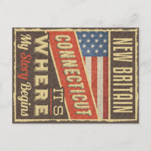 Carte Postale Nouvelle-Bretagne Connecticut