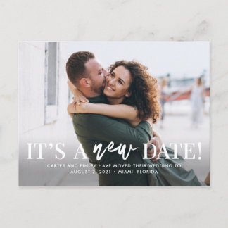 Carte Postale Nouvelle date COULEUR MODIFIABLE Modifier la date