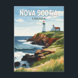 Carte Postale Nouvelle-Écosse Canada Travel Art Vintage<br><div class="desc">Nouvelle-Écosse conception de déplacement vectoriel rétro. La Nouvelle-Écosse est presque entièrement entourée d'eau et compte plus de 13 000 km de côtes,  des milliers de lacs,  des vallées luxuriantes,  quatre sites du patrimoine mondial de l'UNESCO,  les marées et les baleines les plus élevées du monde !</div>