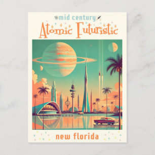 Carte Postale Nouvelle Floride Futuriste Atomique