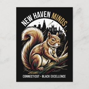 Carte Postale Nouvelle Haven Minds Écureuil Rouge Excellence Noi