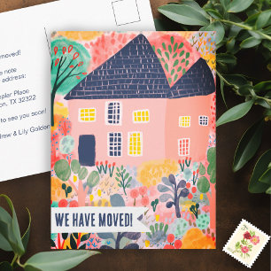 Carte Postale Nouvelle Maison Moving Faire-part Changer d'adress