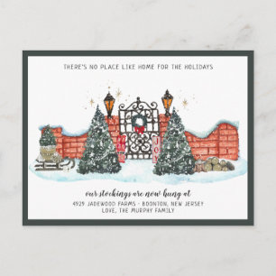 Carte Postale Nouvelle maison pour l'annonce de déménagement des