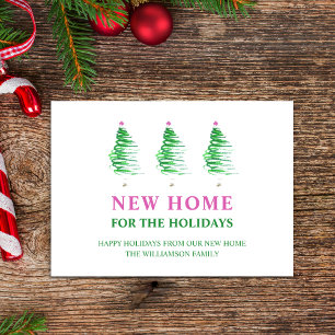 Carte Postale Nouvelle Maison Pour Les Fêtes   Annonce De Déména