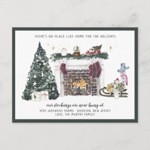 Carte Postale Nouvelle Maison Pour Les Fêtes Annonce De Déménage