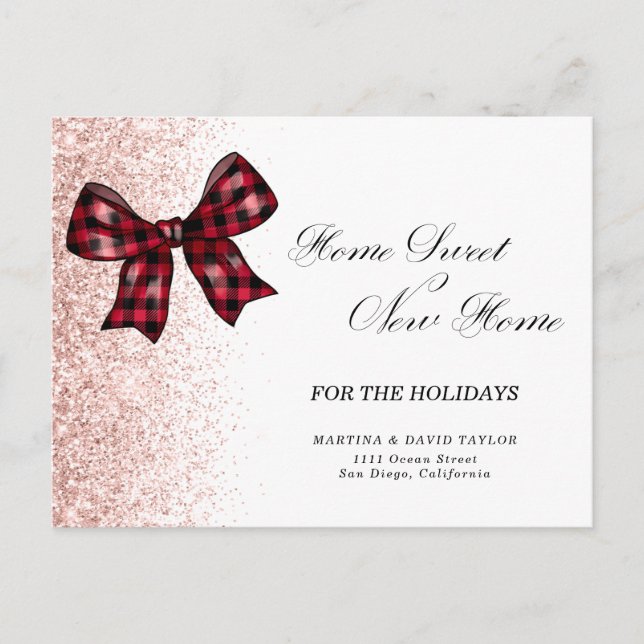 Carte Postale Nouvelle maison pour les fêtes Faire-part de Noël (Devant)