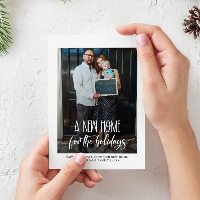 Carte Postale Nouvelle maison pour les fêtes Photo Noël (Créateur téléchargé)