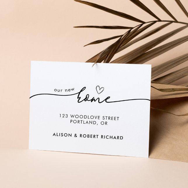 Carte Postale Nouvelle maison simple Nouvelle adresse Faire-part (Créateur téléchargé)